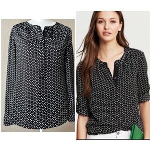 Banana Republic Heart Long Sleeve Blouse -xs